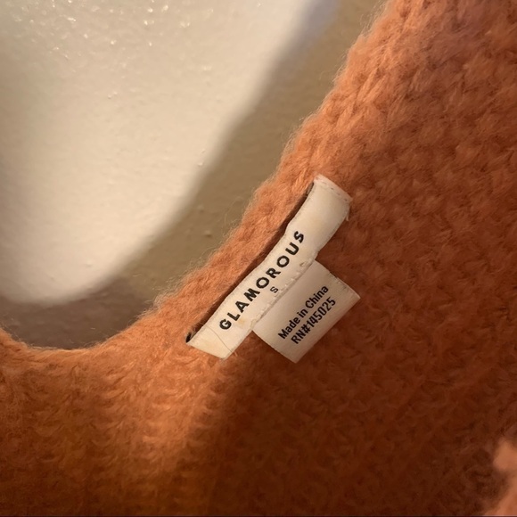 Glamorous Open Back Boyfriend Sweater Pink - Picture 10 of 11